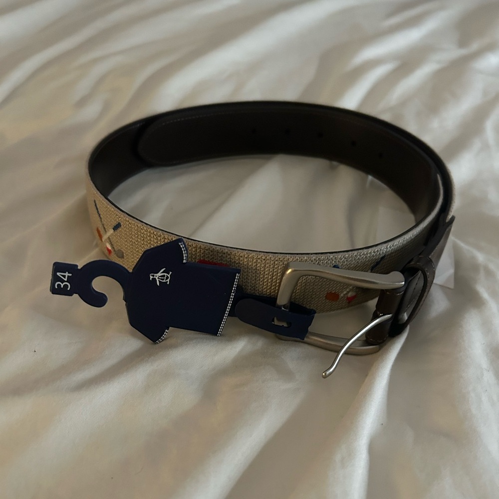 MENS BELT WITH GOLF EMBROIDERY